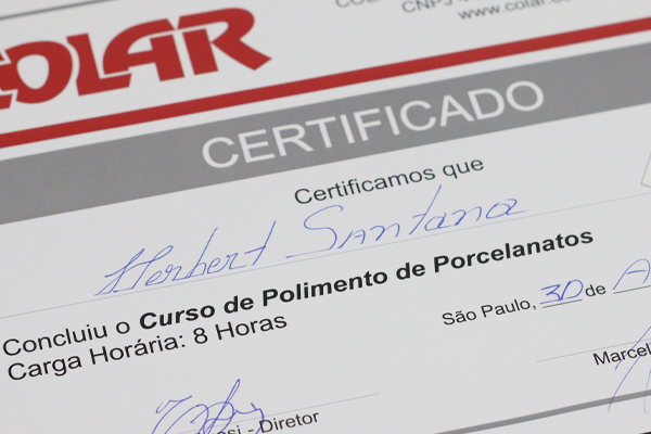 certificado de polimento em porcelanato imagem certificado